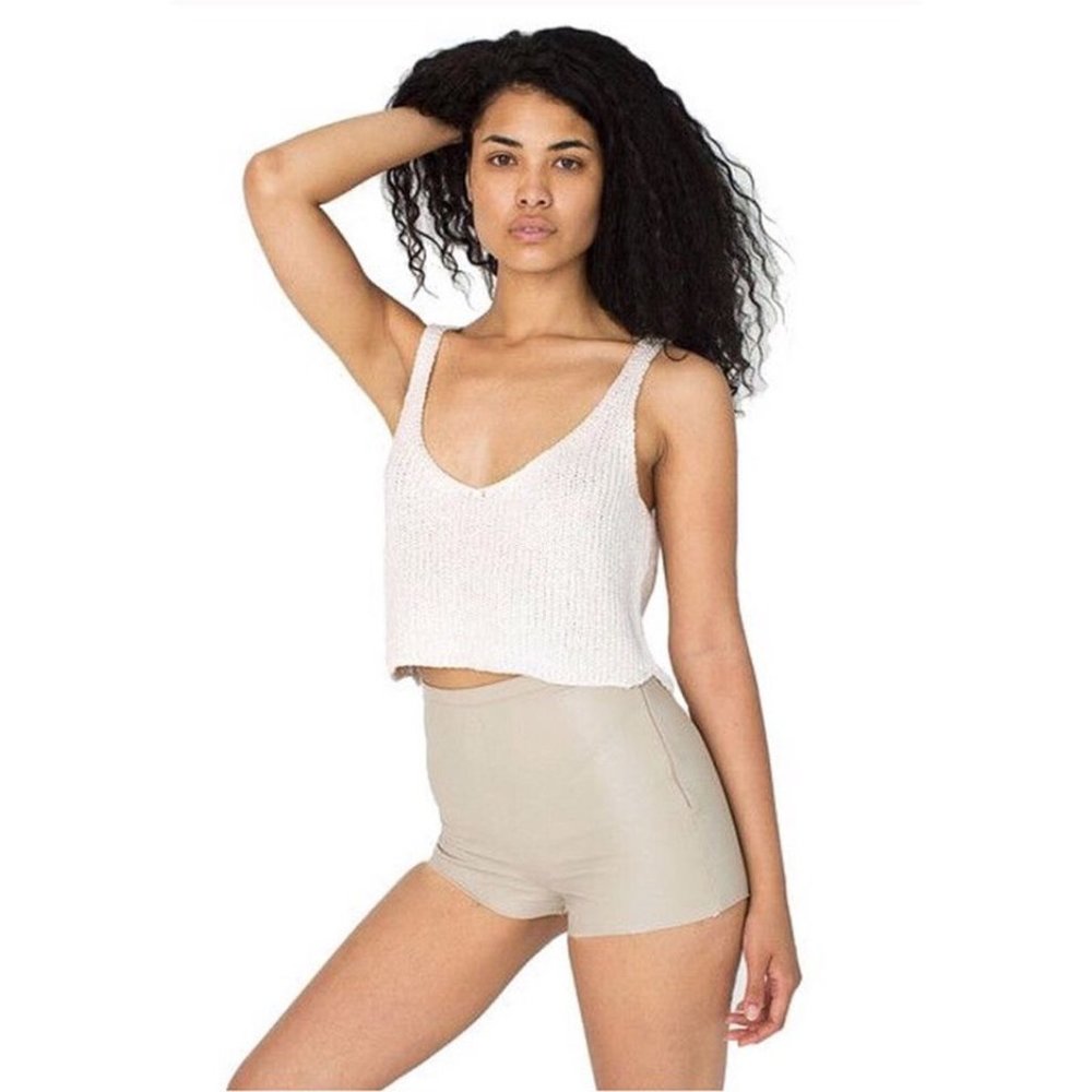 NWOT American Apparel Knit Sparkle Crop Tank